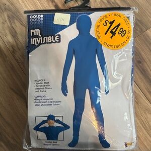 Blue Full Body Suit with Hooded Mask